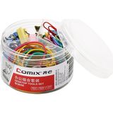 Comix Renkli Ofis Seti 16 Adet Kıskaç 30 Adet Lastik Bant 120 Adet Renkli Ataş