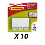 COMMAND 10 PAKET 3M Çerçeve Asma Bandı Orta Boy | Duvar Delmeden Askı | İz Bırakmaz | 5,4 Kg