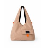 Community Bag Günlük Omuz Çantası - Su İtici Polyester Kumaş - Büyük Kapasiteli Şehir Çantası (Bej)