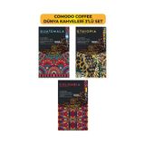 Comodo Coffee Dünya Kahveleri Seti Çekirdek Kahve 3 x 250 G