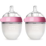 Comotomo Antikolik Silikon Biberon 2'li 150ML - Yavaş Akışlı (0-3 Ay) Yenidoğan - 150 ml - Pembe
