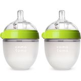 Comotomo Antikolik Silikon Biberon 2'li 150ML Yeşil - Yavaş Akışlı (0-3 Ay) Yenidoğan - 150 ml
