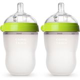 Comotomo Antikolik Silikon Biberon 2'li 250ML - Orta Akışlı (3-6 Ay) - 250 ml - Yeşil