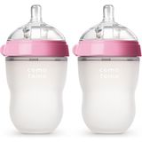 Comotomo Antikolik Silikon Biberon 2'li 250ML Pembe - Orta Akışlı (3-6 AY)8607400004 - 250 ml