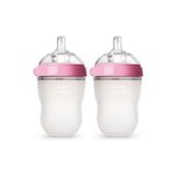 Comotomo Antikolik Silikon Biberon 2'Li 250Ml Pembe - Orta Akışlı (3-6 Ay)