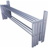 Compact Çamaşırlık 75 cm 7 Askılı Akordiyon Katlanır Duvara Monte - Açık Gri