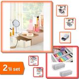 Compact Çekmeceli Düzenleyici Makyaj Organizeri + 10 Gözlü Çekmece Düzenleyici - 2Li Set W1q5c9