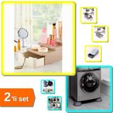 Compact Çekmeceli Standlı Makyaj Organizeri + Çamaşır Makinesi 4 Adet Titreşim Engelleyici - 2Li Set