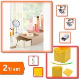 Compact Çekmeceli Ve Standlı Düzenleyici + Dolap İçi Düzenleyici Kutu Sarı - 2Li Set M4n3g1