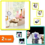 Compact Çekmeceli Ve Standlı Makyaj Organizeri + Kulak Çubuğu Organizeri - 2Li Set Q5p4g0