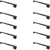 Compact Köprü Kulp 224 mm Siyah Alüminyum Mobilya Kulpu – Dolap Çekmece Kapak Kolu Modern Tasarım - 10 Adet