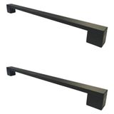 Compact Köprü Kulp 224 mm Siyah Alüminyum Mobilya Kulpu – Dolap Çekmece Kapak Kolu Modern Tasarım - 2 Adet