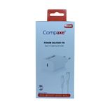 Compaxe CTA-200TI 20 W 5 V 3 A PD Kafa ve Type-C Şarj Kablosu