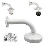 compcctv Güvenlik Kamerası Montaj Braketi, Alüminyum Kapalı Açık Duvar Montaj Braketi Dome Kamera Dağı IP Kamera Montajı için L Tipi Braket, Evrensel Açık Güvenlik Kamerası Bağlantı Kutusu Montaj