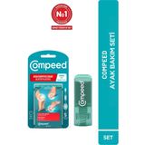 Compeed Sürtünme Önleyici Stick ile Acıyı Hızla Hafifleten Hidrokolloid Ayak Koruma ve Yara Bandı Karma Set 5 Adet