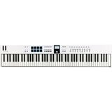 Compel Arturia Keylab Essential 88 Mk3: Beyaz | 88-Tuş Yarı-Ağır Tuşe Keyboard/ Mıdı ve Modular Kontrolcü, Soft Synth - Yok