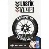 Competus Motosiklet Ve Otomobil Araç 3D Oto Lastik Yazısı Sticker Arma Seti – 8 Adet