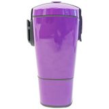 Compleat Unikia Lunchbox Energy Booster plastik sızdırmaz/mikrodalga fırına uygun/bulaşık makinesinde yıkanabilir köşeli , plastik, Mor, 18 cm