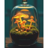 Composition book College ruled: Mushroom Terrarium Aesthetic Journal | College Ruled | Cute Writing Notebook with Glowing Mushrooms, Moss & Snail Design | 7.5 x 9.25 in, 100 Pages