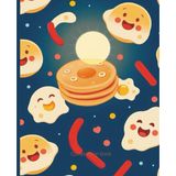 Composition notebook: Breakfast for Dinner Notebook | College Ruled | Cute Food Journal with Pancakes, Eggs & Sausages | 7.5 x 9.25 in, 100 Pages