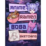 Composition Notebook College Ruled Anime Girl Drinking Boba - Kawaii Bubble Tea Sketchbook and Writing Journal for Students, School, and Manga Fans