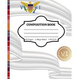 Composition Notebook College Ruled: Celebrating Caribbean Culture - U.S. Island Flag - Stylish Notebook for Back to School, College, Office Work, & Personal Use