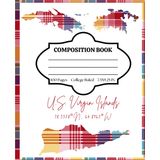Composition Notebook College Ruled: Celebrating Caribbean Culture - U.S. Islands Love - Stylish Madras Print Notebook for Back to School, College, Office Work, & Personal Use