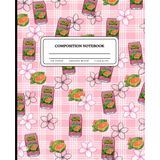 Composition Notebook College Ruled: Cute Hawaii Pink Palaka Notebook Featuring Plumeria Flowers and Aloha Made Guava Juice – Tropical Local Style Journal