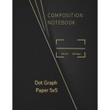 Composition Notebook, Dot Graph Paper 5x5, 8.5" x 11", 100 Pages