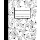 Composition Notebook: Hand-drawn Ginkgo Biloba Leaves print, college-ruled, 100 pages, for teens and adults