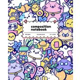 Composition Notebook Journal College Ruled: Cute Colorful Lucky Cat Maneki Neko: Soft Cover 7.5" x 9.25" - 110 Lined Pages, For School Supplies, Home ... Diary, Hand Writing Practice and More