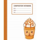 Composition Notebook: Kawaii Caramel Macchiato Journal — 110 Wide Ruled Pages, 7.5 x 9.25