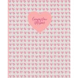 Composition Notebook: Lined paper with hearts in corner of each page, 8 x 10in, 110 pages