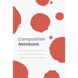 Composition Notebook "Polka Dot Design" | Red: Softcover notebook for School, College, Office, Work | Size 6 x 9 inches | 100 Pages | Cute notebook ... Teens, Kids, Adults | Perfect for a gift.