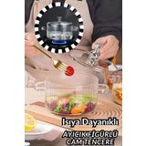 Comprox 1700cc Ayıcık Figürlü Tencere ısıya Dayanıklı|Borosilikat | Termisil Ocak Üstü Cam Tencere-1AD