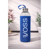 Comprox Borosilikat MAVİ Kılıflı Matara Cam Suluk 500ml Cam Su Sişesi 0,5lt
