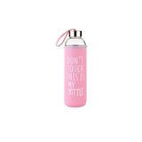Comprox Borosilikat Pembe Kılıflı 0,5 lt Matara Cam Suluk 500 ml Cam Su Sişesi