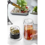 Comprox Çift Katlı Cam Bitki Çayı Ihlamur Demliği Filtre Kahve Demliği Bitki Çayı Bardak Çay French Press