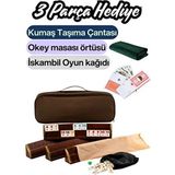 Comprox Eser Damla Oval Okey Takımı 106 Parça Doğal Ahşap Oval Okey Seti 1. Sınıf Masif