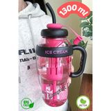 Comprox Ice Cream Detox Su Şişesi 1300ML BPA İçermez Spor Matara - Taşınabilir ve Hafif