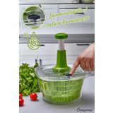 Comprox KARIŞIKRENK XL Pratik 6LT Manuel Sebze Kurutucu Salata Kurutucu (Stop Düğmeli)