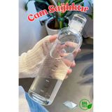 Comprox Sağlıklı Cam Su Şişesi 700ml Motivasyonlu Matara Suluk Borosilikat Cam - Masaüstü Matara