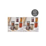 Comprox Vip Ahmet 12'lı 1200ml Set Etiketli Füme Kumsal Kare Saklama Kabı Seti Erzak Saklama Kabı Kavanoz