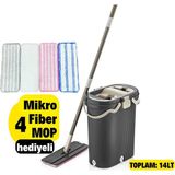 Comprox Vip Ahmet Vipset Pro Mop Temizlik Seti 4'lü Bez %100 Temiz Su Kirli Su Ayıran Temizlik Set - Renkli