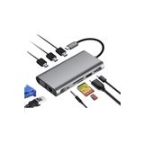comse 10 In 1 Type-c To Vga Hdmı Usb C Ethernet Aux Kart Okuyucu Macbook Uyumlu Usb Hub Adaptör