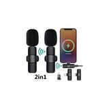 Comse 2 In 1 Iphone ve Type C Uyumlu Ikili Kablosuz Yaka Mikrofonu Lightnıng Youtube Facebook Tiktok