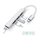 Comse Macbook 4 Port USB 3.0 Hub Çevirici Çoğaltıcı Type C Çoklayıcı 4 Portlu USB Hub Çoklayıcı 4in - Gri