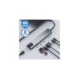 Comse Macbook Pro Air Uyumlu USB Type-C 8 Hub Dönüştürücü Çevirici Çoklayıcı USB Hdmı Micro Sd 8 Girişli