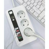Comse Usb'Li Akıllı 3'Lü Priz Akım Korumalı Zaman Ayarlı 5 Usb Uzatma Kablosu Beyaz