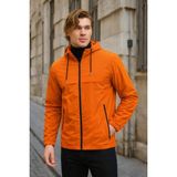 Comstar Erkek Astarlı Kapşonlu Turuncu Rüzgarlık & Yağmurluk - 2XL